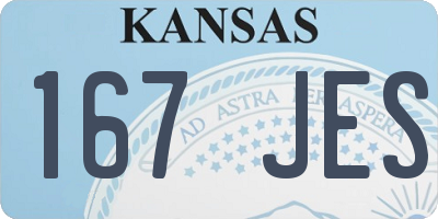 KS license plate 167JES