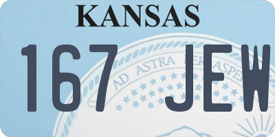 KS license plate 167JEW