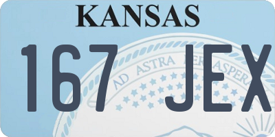 KS license plate 167JEX