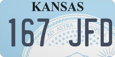 KS license plate 167JFD