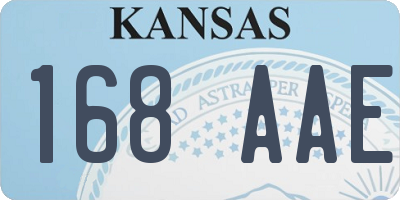 KS license plate 168AAE