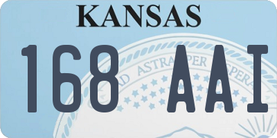 KS license plate 168AAI