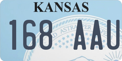 KS license plate 168AAU
