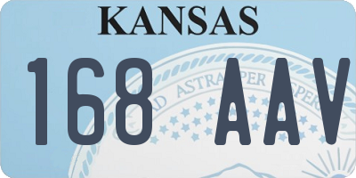 KS license plate 168AAV