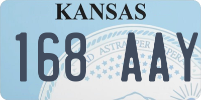 KS license plate 168AAY