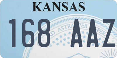 KS license plate 168AAZ