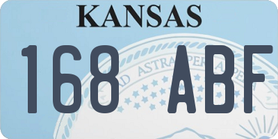 KS license plate 168ABF