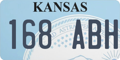 KS license plate 168ABH