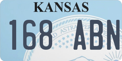 KS license plate 168ABN