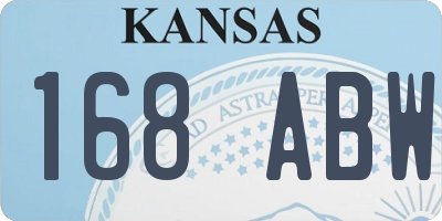 KS license plate 168ABW
