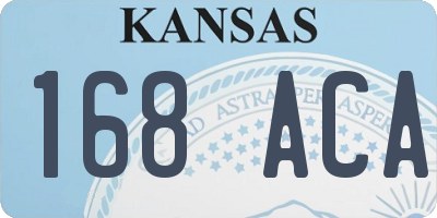 KS license plate 168ACA