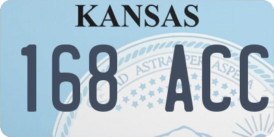 KS license plate 168ACC