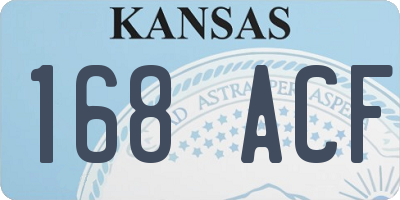 KS license plate 168ACF