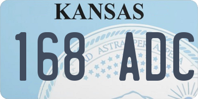 KS license plate 168ADC