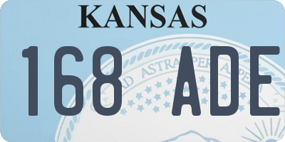 KS license plate 168ADE