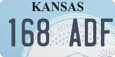 KS license plate 168ADF
