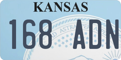 KS license plate 168ADN