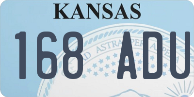 KS license plate 168ADU
