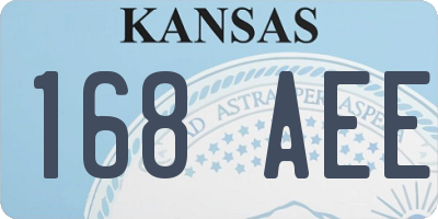 KS license plate 168AEE