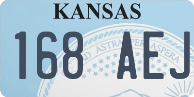 KS license plate 168AEJ