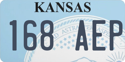 KS license plate 168AEP