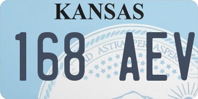 KS license plate 168AEV