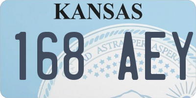 KS license plate 168AEY