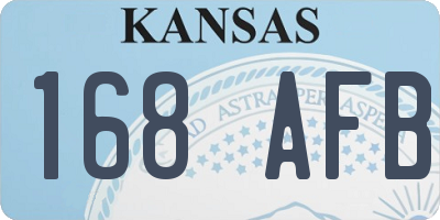 KS license plate 168AFB