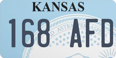 KS license plate 168AFD