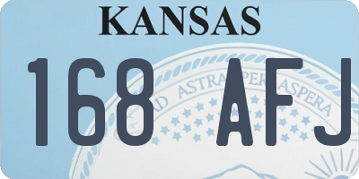 KS license plate 168AFJ