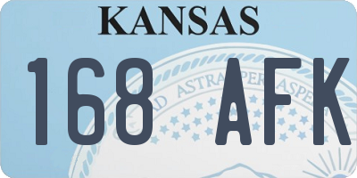 KS license plate 168AFK