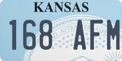 KS license plate 168AFM