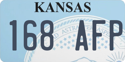 KS license plate 168AFP