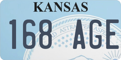 KS license plate 168AGE