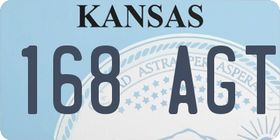 KS license plate 168AGT