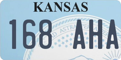 KS license plate 168AHA