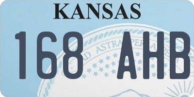 KS license plate 168AHB