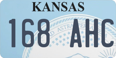 KS license plate 168AHC
