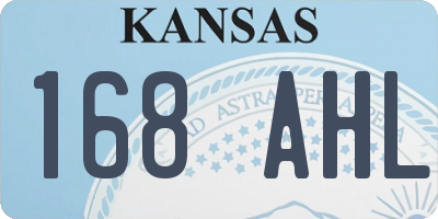 KS license plate 168AHL