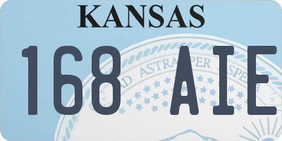 KS license plate 168AIE