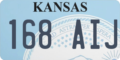 KS license plate 168AIJ