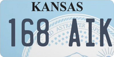 KS license plate 168AIK