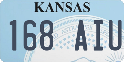 KS license plate 168AIU