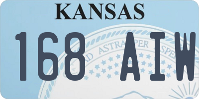 KS license plate 168AIW