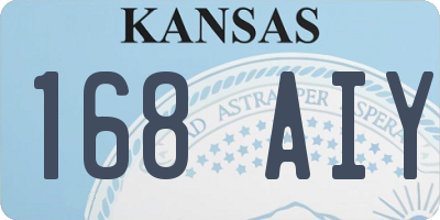 KS license plate 168AIY