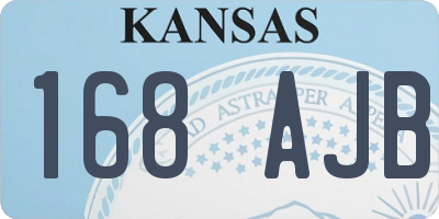 KS license plate 168AJB