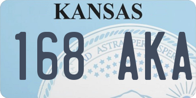 KS license plate 168AKA