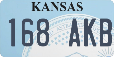 KS license plate 168AKB