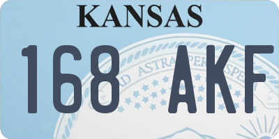 KS license plate 168AKF