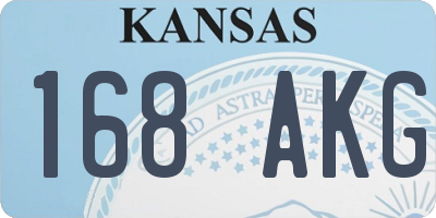 KS license plate 168AKG